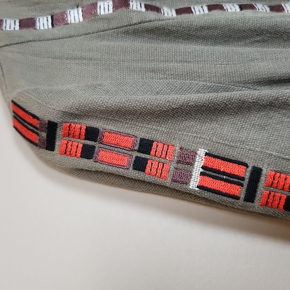 Twelfth Street by Cynthia Vincent Totem Mini Green Boho Tunic Dress Size 2 - Picture 10 of 11